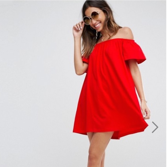 ASOS Dresses & Skirts - ASOS 100% Cotton Off-Shoulder Dress